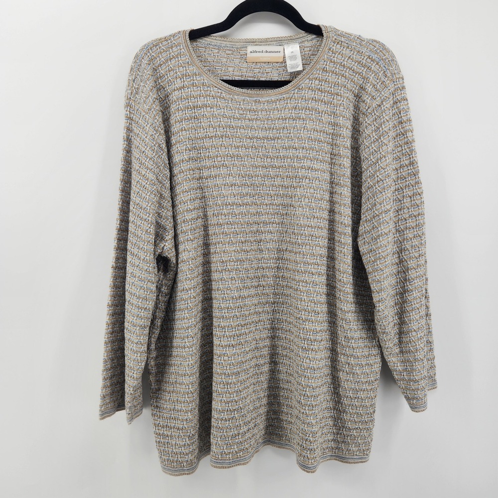 Alfred Dunner Woman 2X Knit Sweater‎ Long Sleeve Textured Pullover Casual